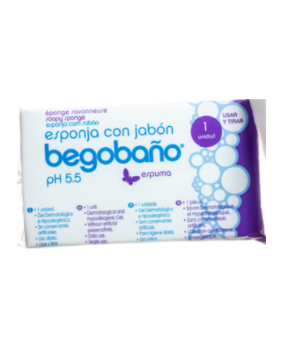 BEGOBAÑO ESPONJA JABONOSA 90X13MM 1U