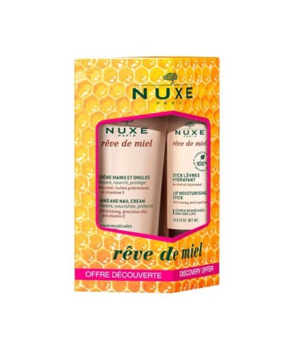 NUXE REVE DE MIEL PACK CREMA MANOS 30ML + STICK LABIAL