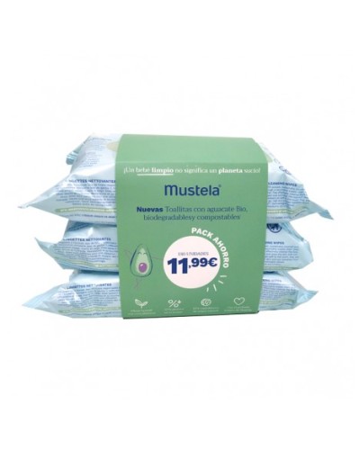 MUSTELA PACK TOALLITAS ECO 3X70U 