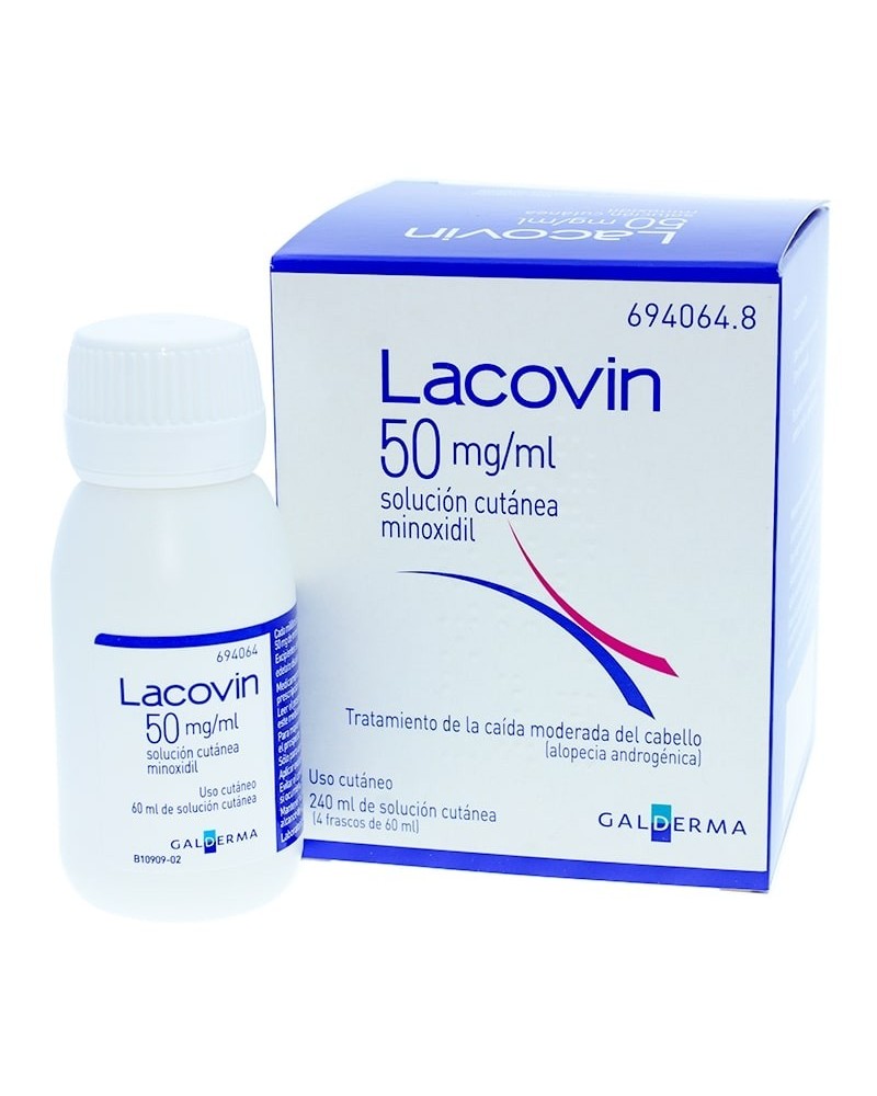 LACOVIN 5% 50 MG/ML SOLUCION CUTANEA 4 FRASCOS 60 ML